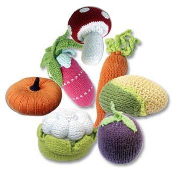 crochet vegetable rattles