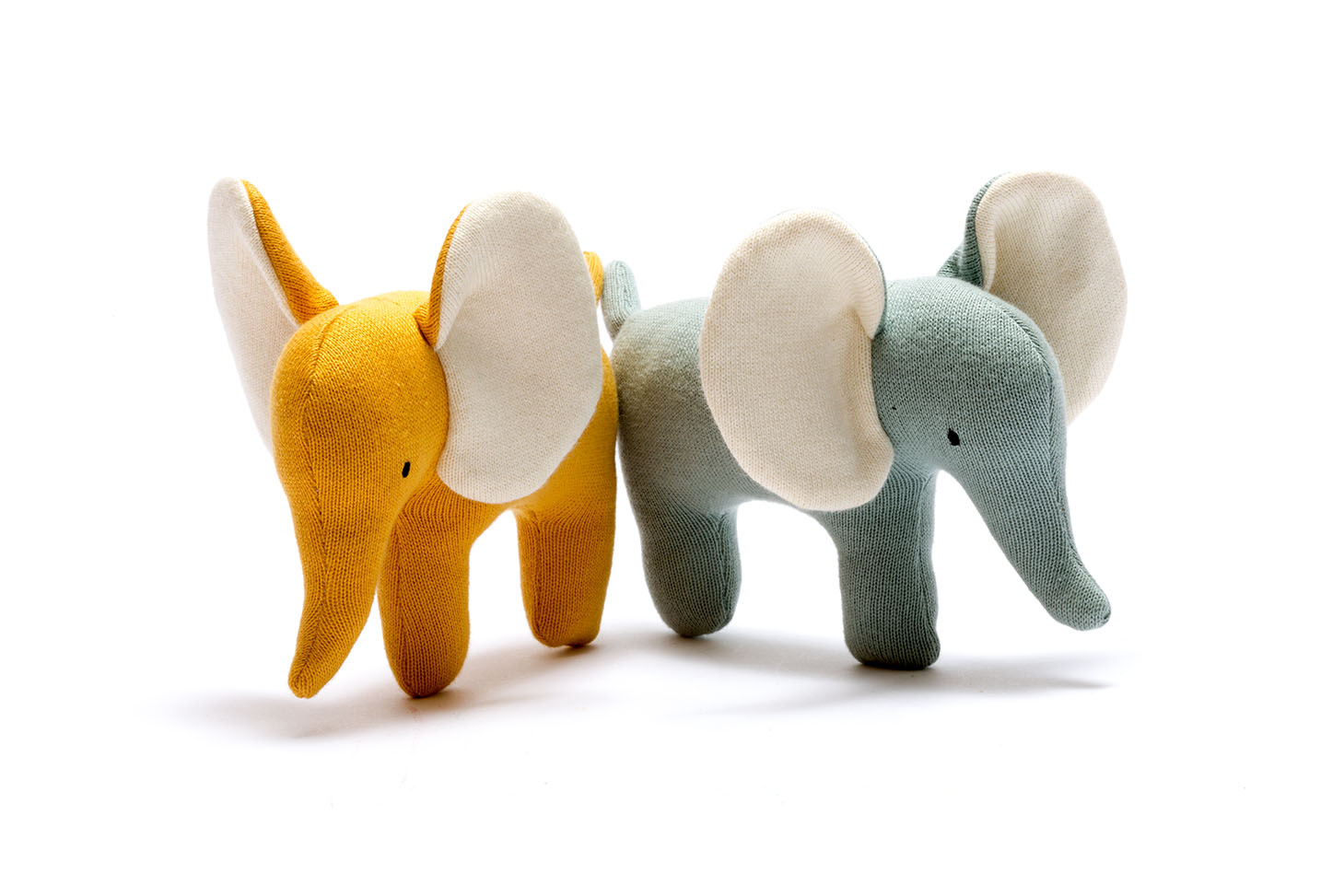 Teal and Mustard elephants