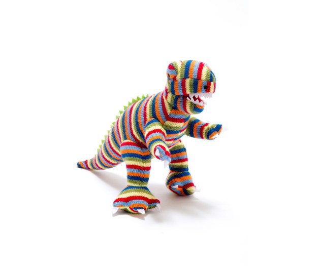 bright stripe t rex rattle baby dinosaur toy