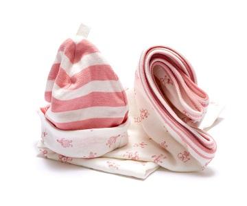 Organic pink blanket set