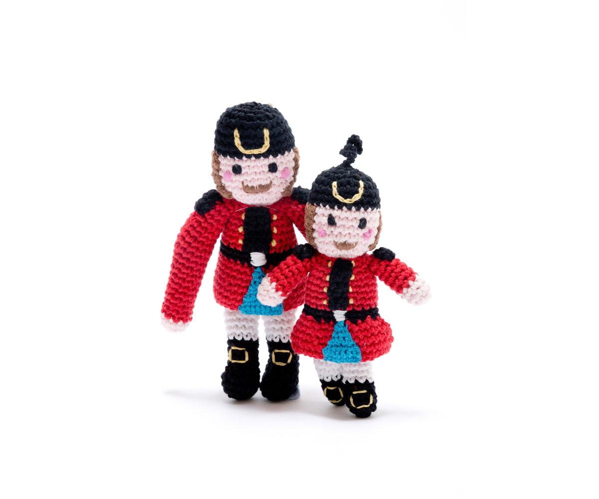 Xmas : Knitted Nutcracker Christmas Decoration.