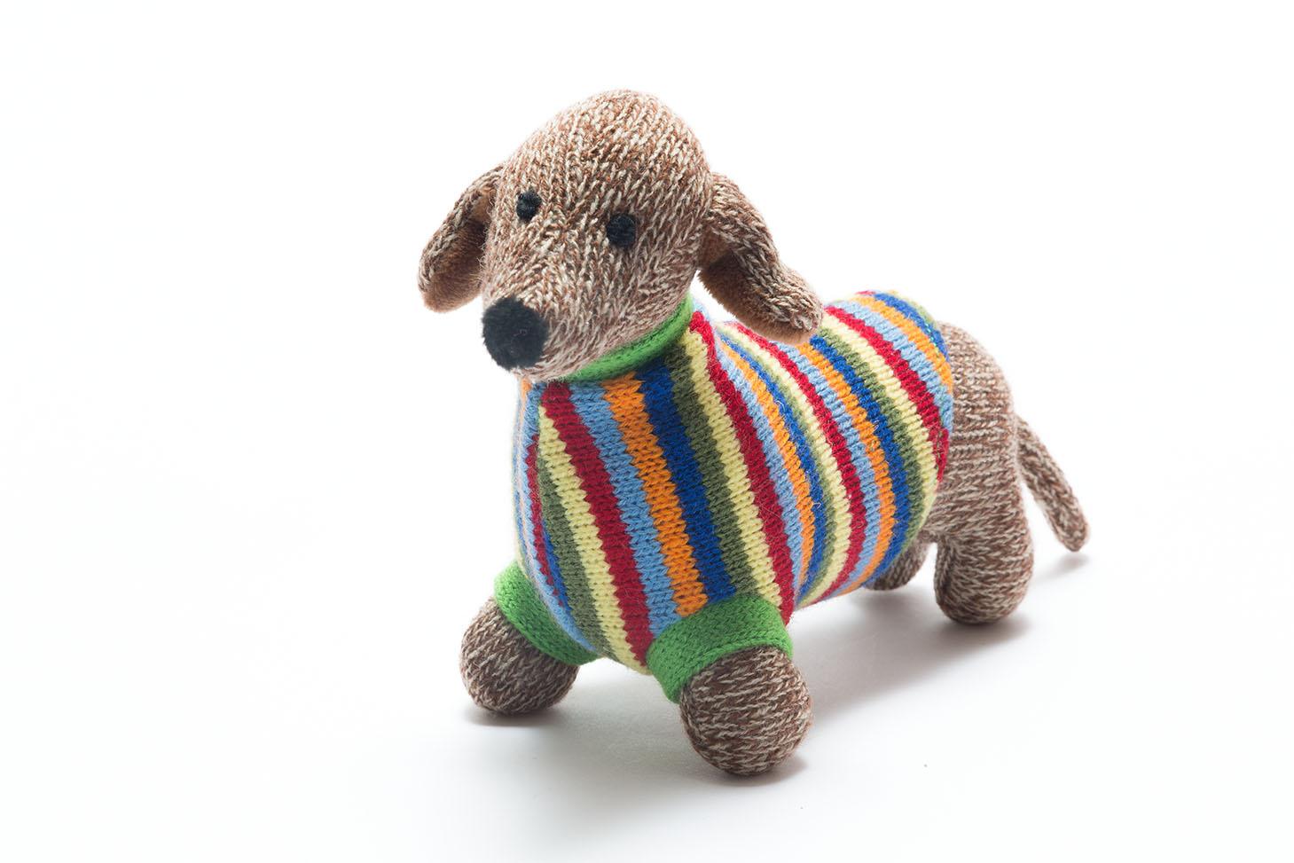 Gifts Under ?20 : Knitted Sausage Dog Toy