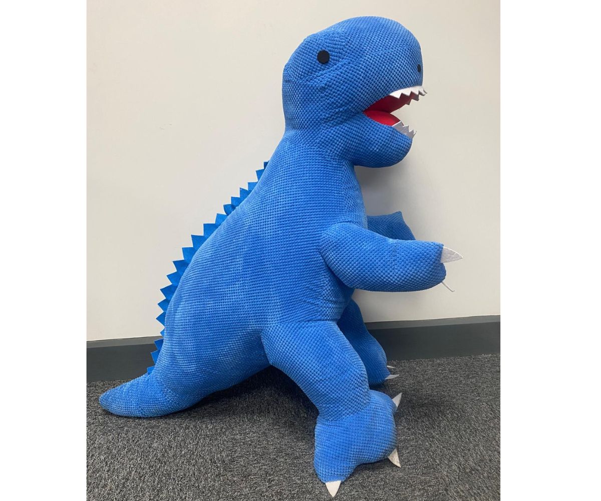 Giant corduroy T Rex dinosaur toy blue giant dinosaur toy