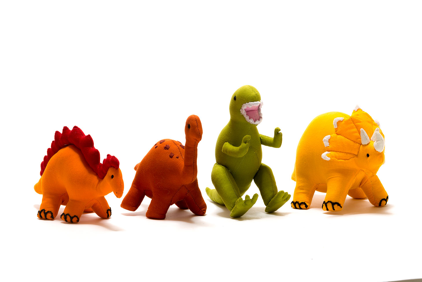 Stegosaurus Dinosaur Toy, Handmade cotton fair trade soft toy