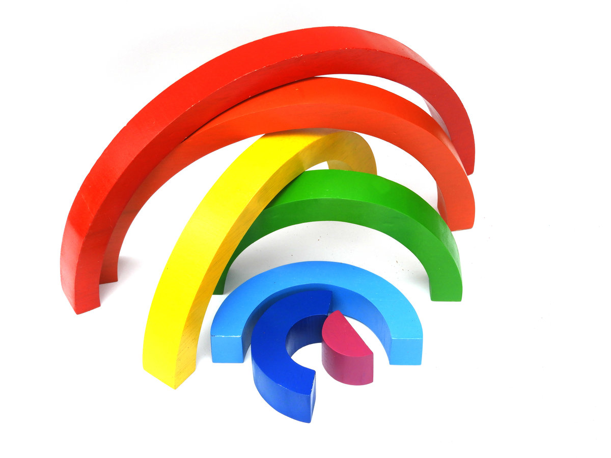 rainbow toy wooden