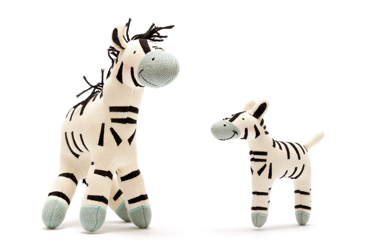 Scandi Toys Large Organic Cotton Zebra Soft Toy